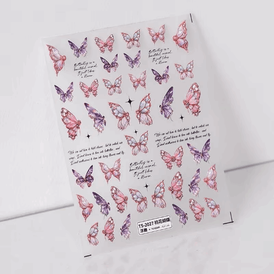 Pastel Butterfly Nail Stickers