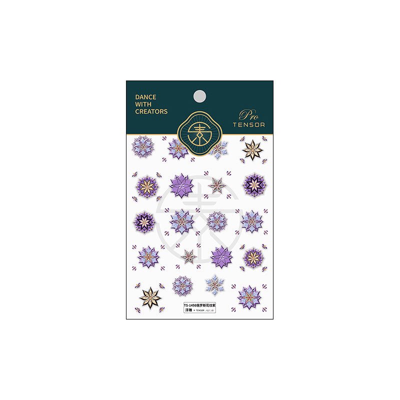Purple Bohemian Nail Stickers