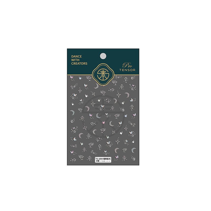 5D Star And Moon Nail Stickers, Self - Adhesive Nail Stickers (142) - TensorNailArt