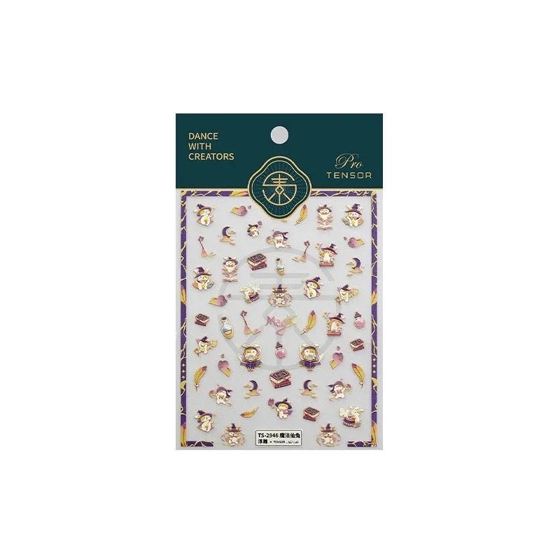 5D Magic Ribbit Nail Sticker, Ribbit Embossed Nail Decal, Bunny Nail Art Stickers (295) - TensorNailArt
