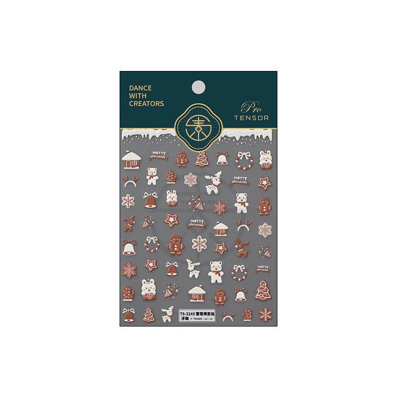 5D Gingerbread Nail Stickers