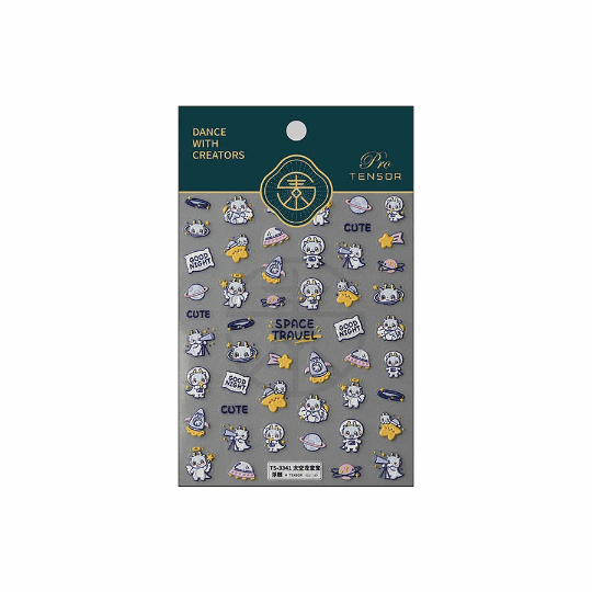 3D Space Nail Stickers