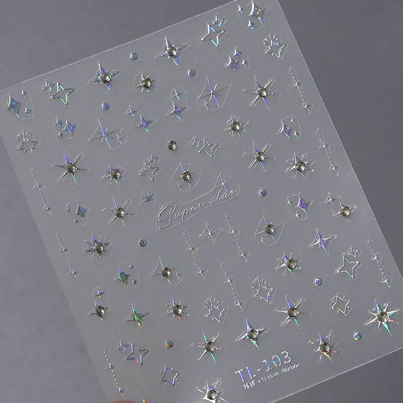 3D star nail stickers
