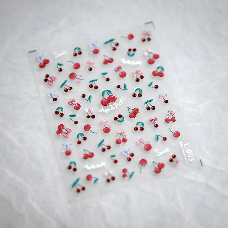 5D Cherry Nail Art Stickers