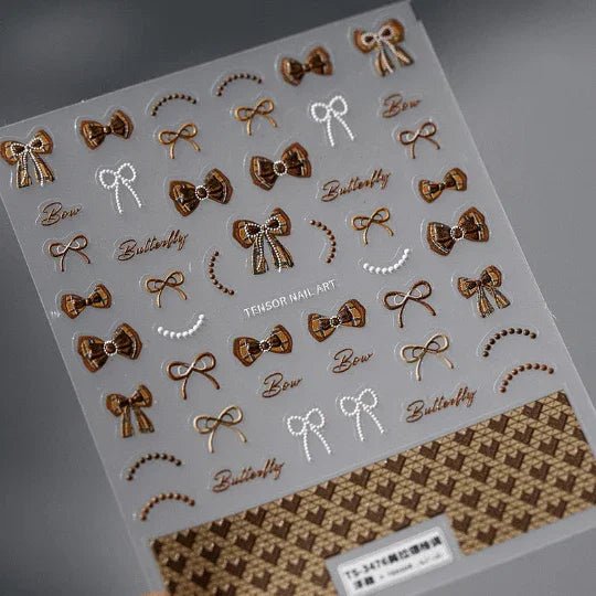 5D Bowknot Nail Decals