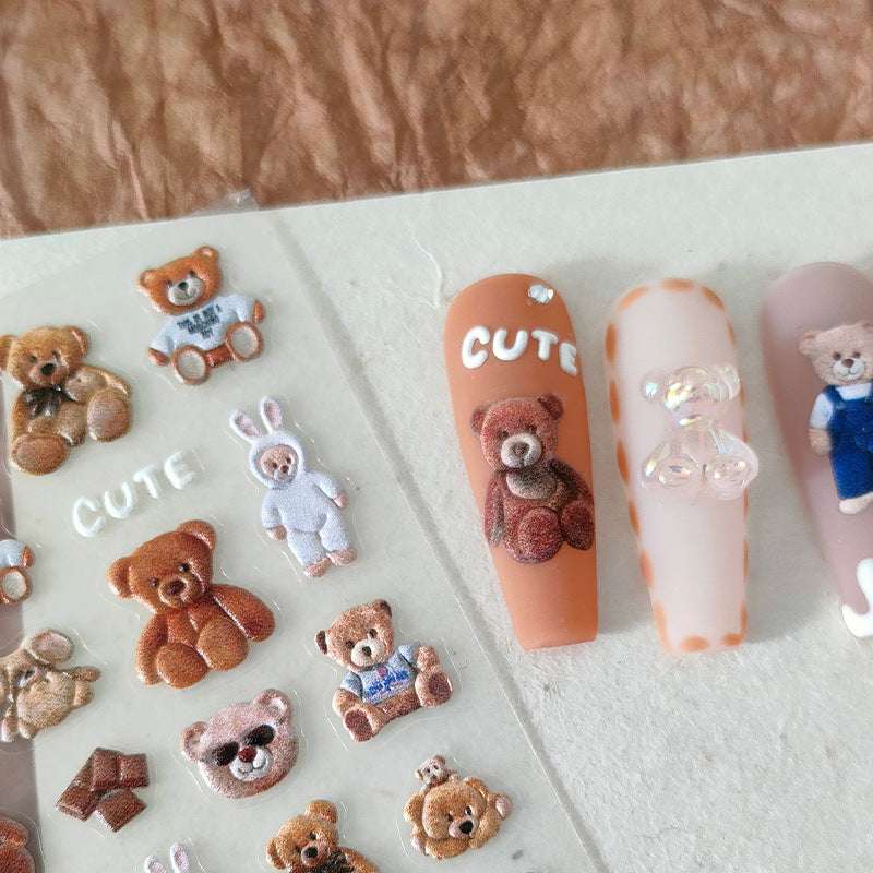 Cute Animal Nail Stickers for Teens and Kids