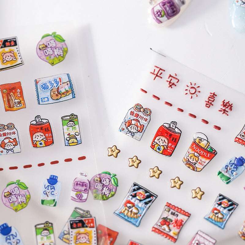 Kawaii Snack Stickers