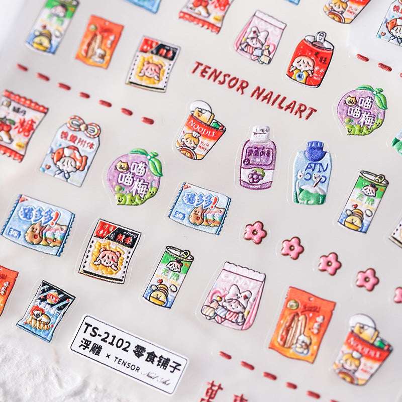 beverage nail stickers