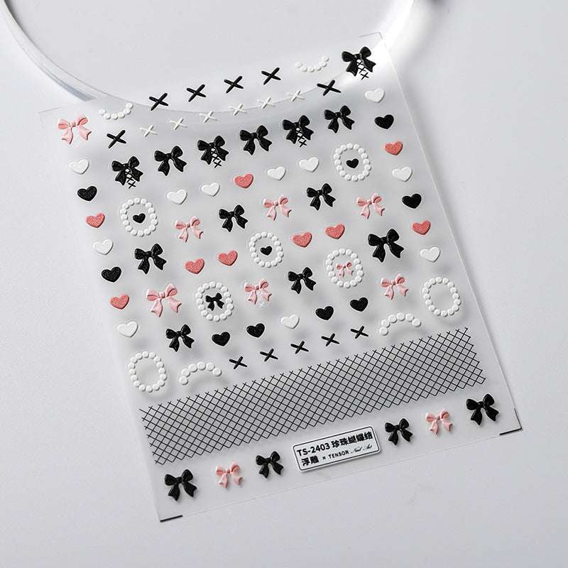 bow nail decal