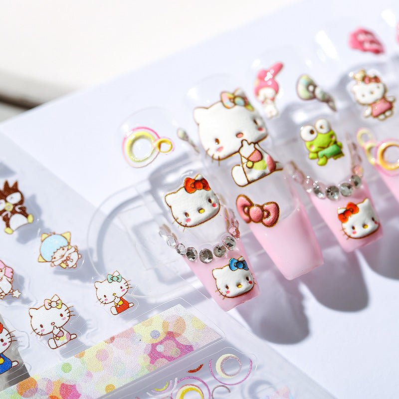 5D Kitty Nail Stickers for DIY Cute Cat Nails