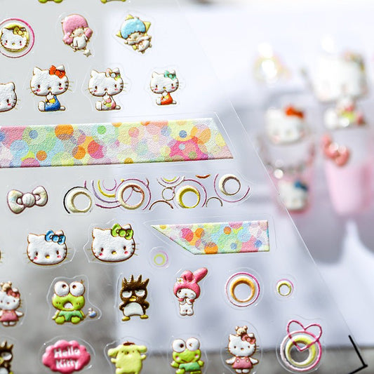 5D Kitty Nail Art Stickers