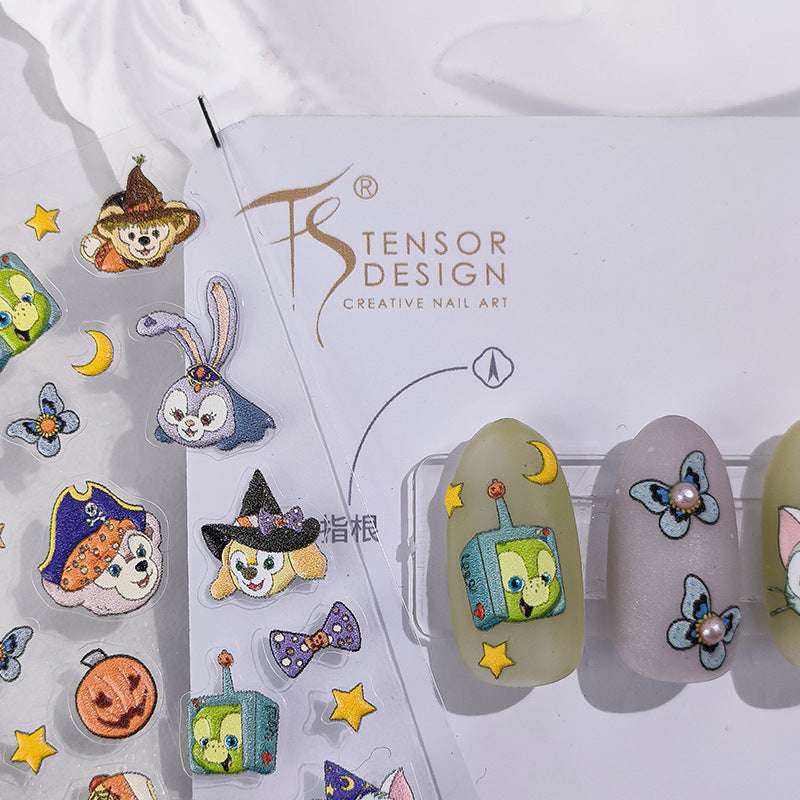 Animal Halloween Nail Art Stickers