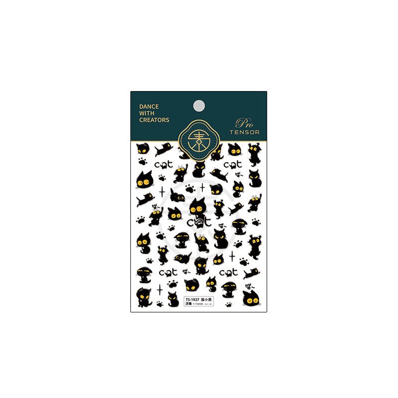 Cartoon cat nail stickers