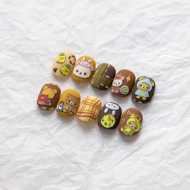 Bear Nail Art Stickers, Cartoon Nail Art Stickers (426) - TensorNailArt