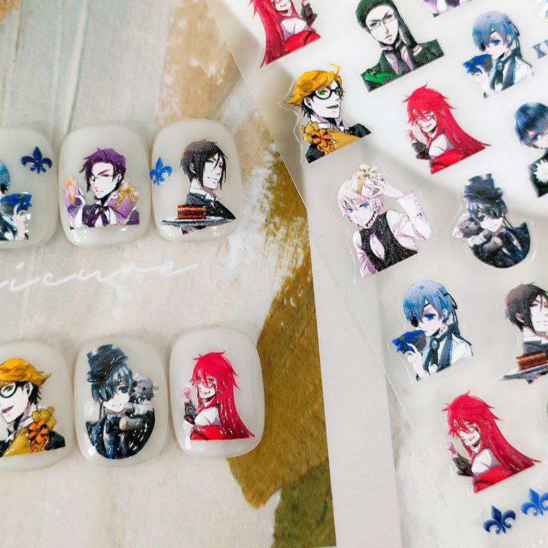 Embossed Cartoon Nail Stickers