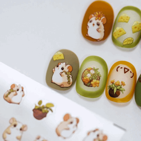 Cartoon nail decal art