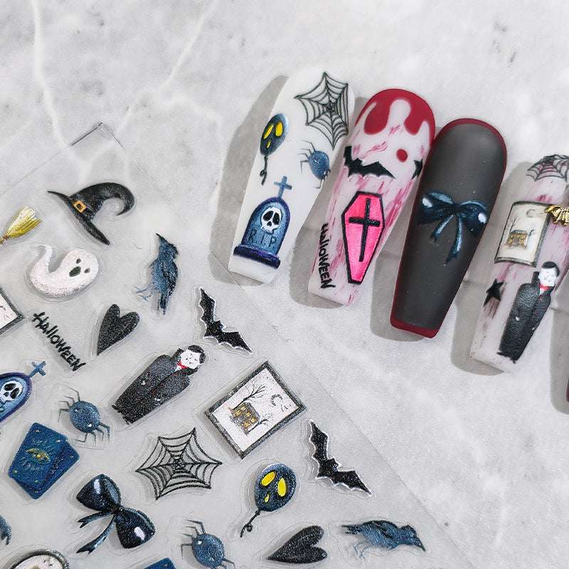 Cute spooky nail decorations
