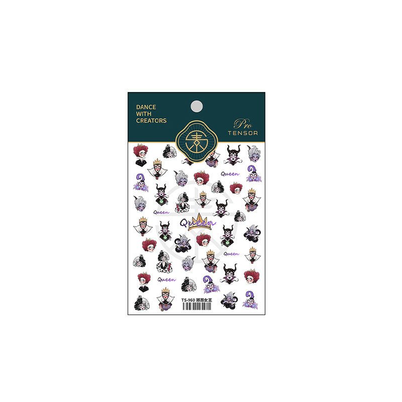 Dark queen nail stickers
