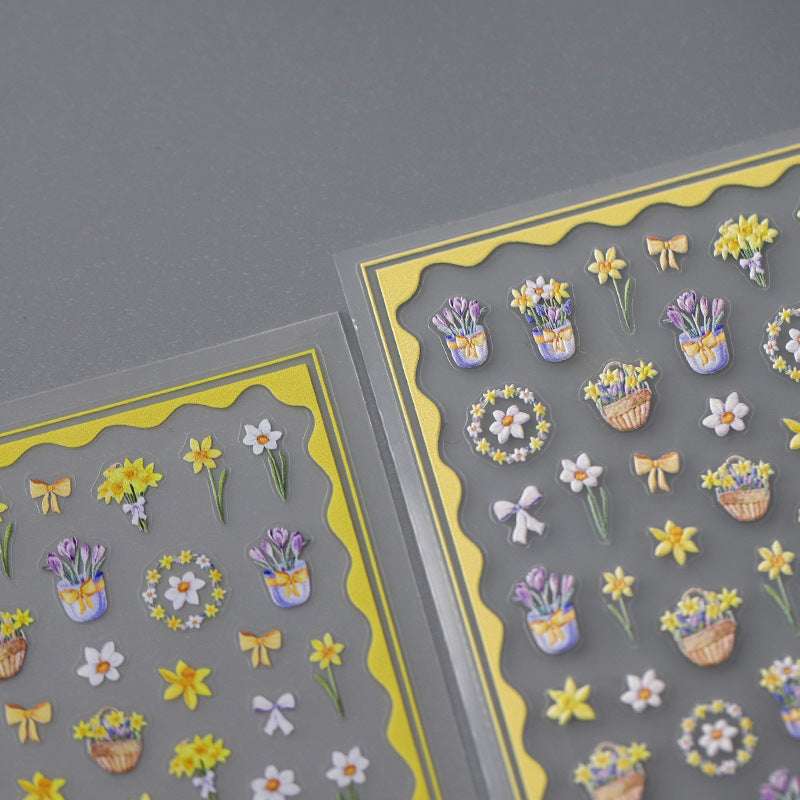 Floral nail stickers