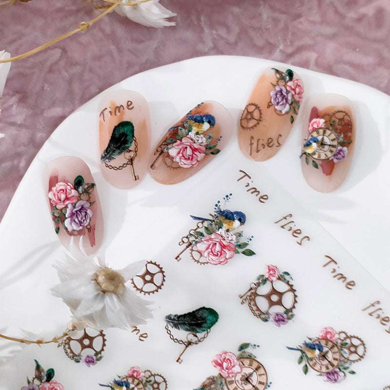 Rose nail stickers