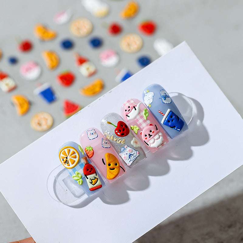 5D Fruits Nail Stickers