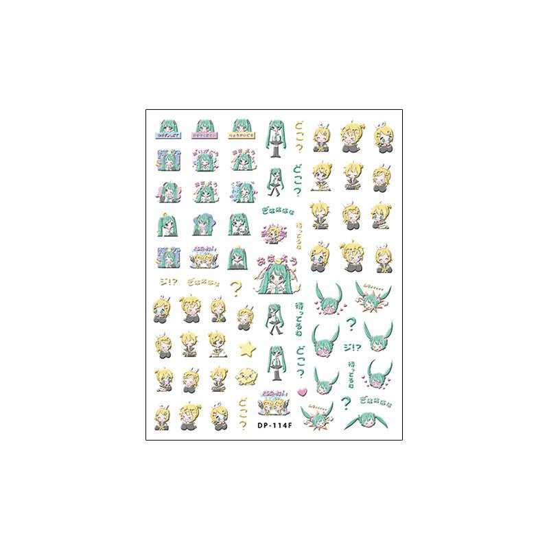 2D Anime Nail Stickers