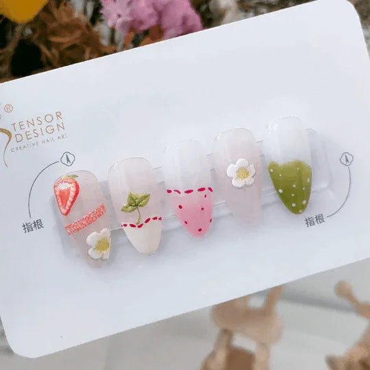 Kawaii Strawberry Nail Decals