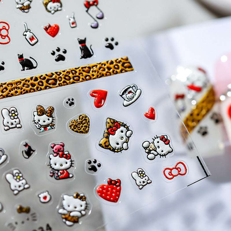 Kitty Paw Print Nail Stickers