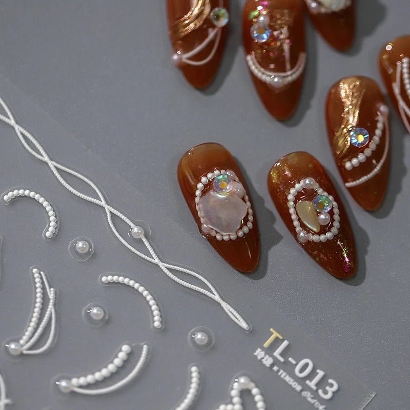 Luxury Pearl Nail Art Stickers