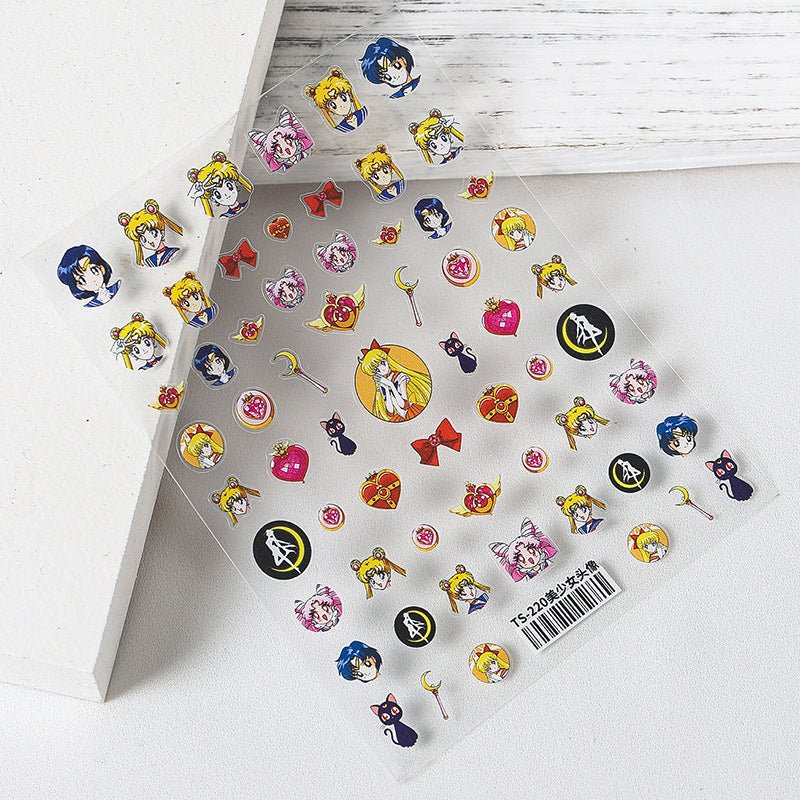 Sailor Moon Nail Art Stickers, Character Sticker Decals (431) - TensorNailArt