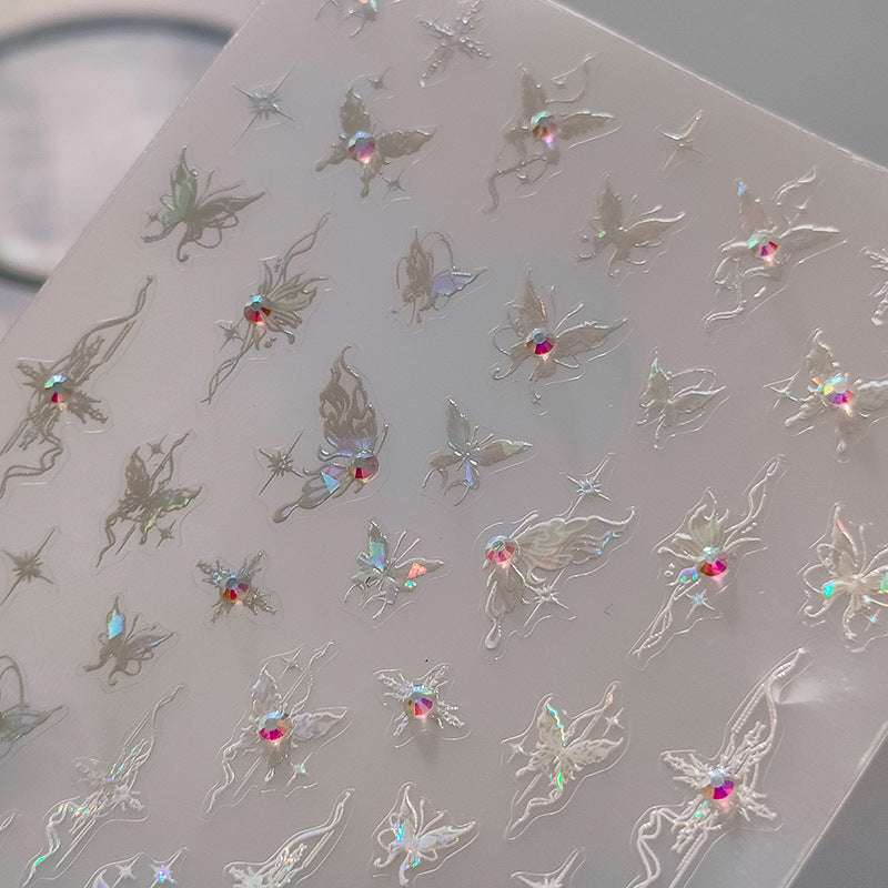 Shimmer Butterfly Nail Decals