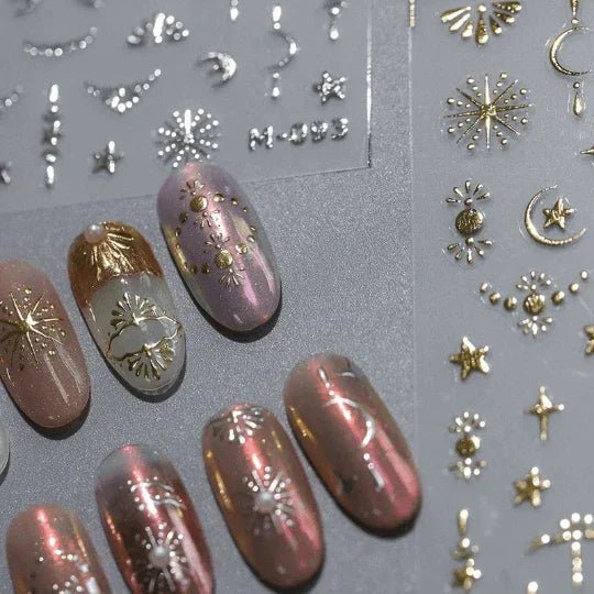 Gold Star Nail Decals