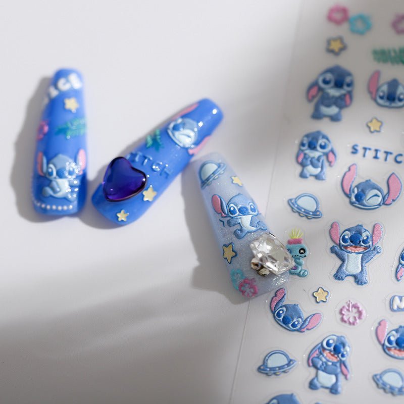 Starry Cartoon Nail Designs