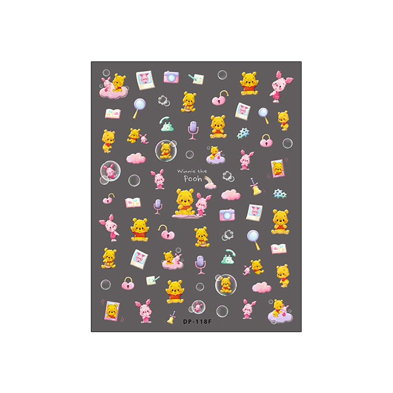 Bear sticker for nail