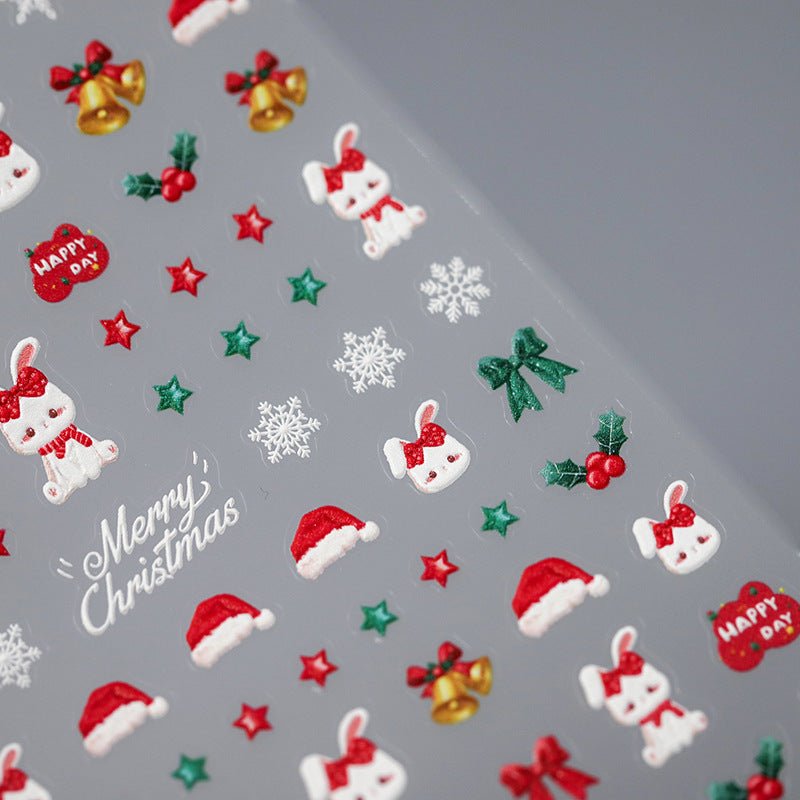 Xmas Bunny Nail Stickers