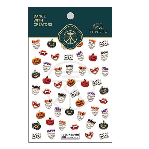 boo nail art stickers