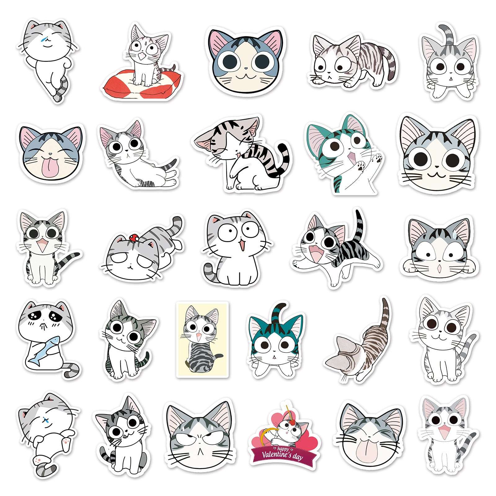 kawaii cat stickers pack