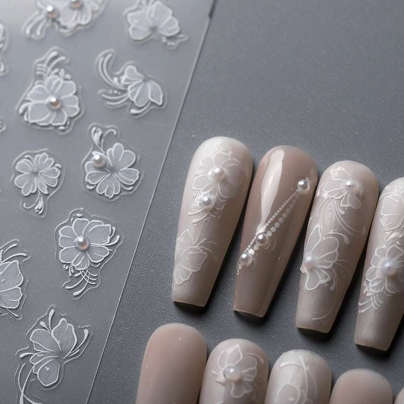 pearl line nail stickers
