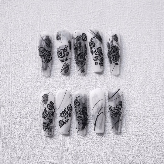 rose nail art stickers