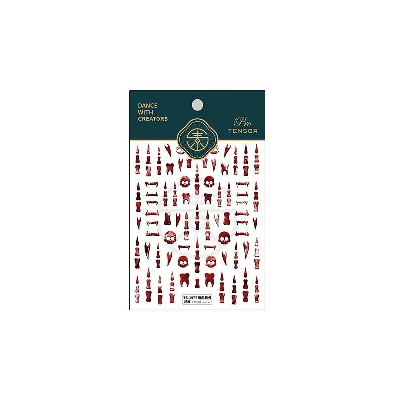 self adhesive skull nail decals