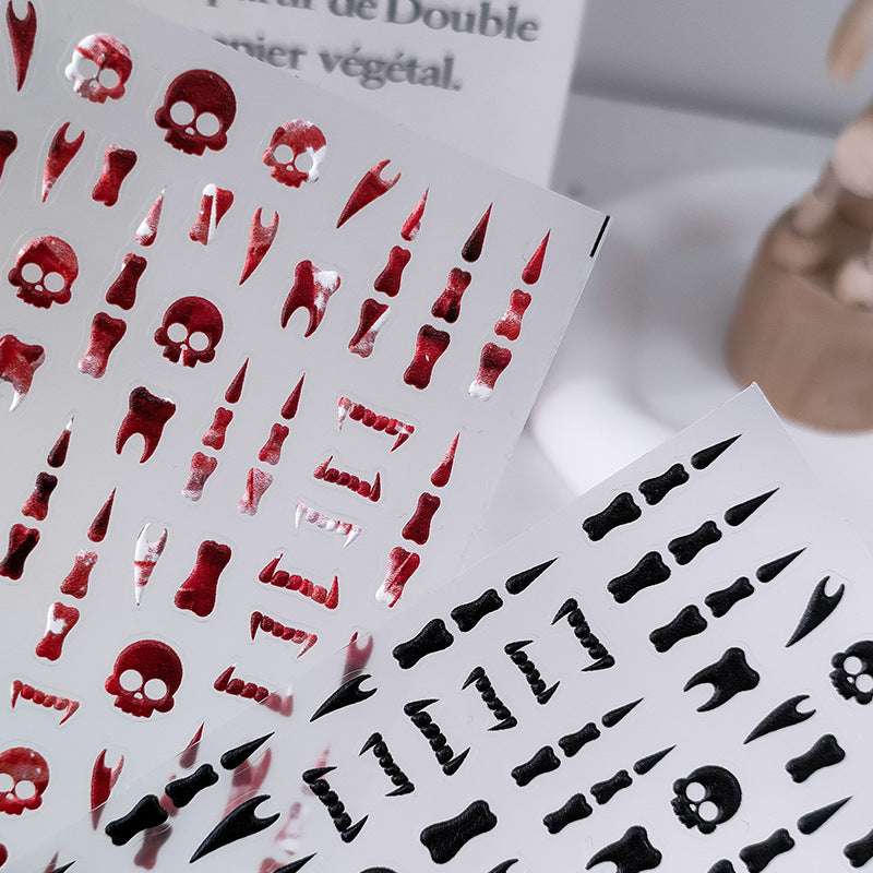 vampire fang nail decals