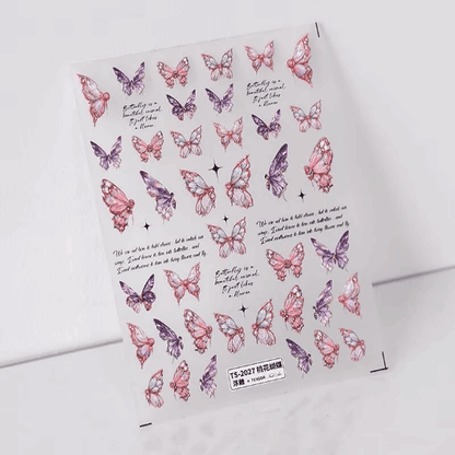 Pastel Butterfly Nail Stickers