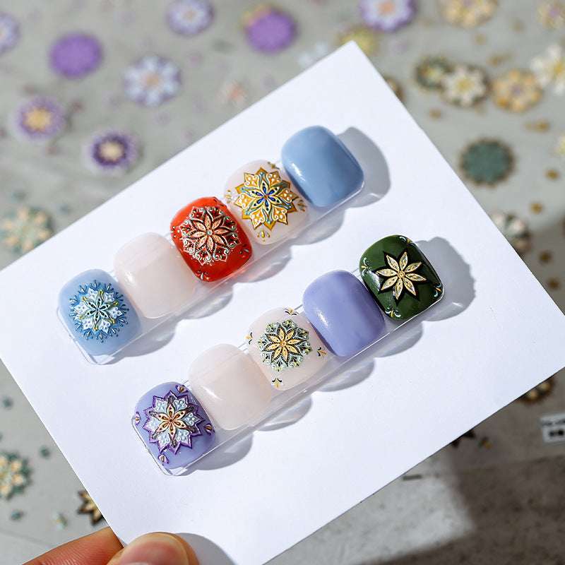 5D Boho Nail Art Stickers, Bohemian Nail Stickers Decal, DIY Nails (133) - TensorNailArt