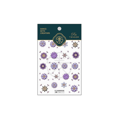 Purple Bohemian Nail Stickers 