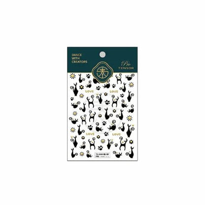 5D Black Cat Nail Decal