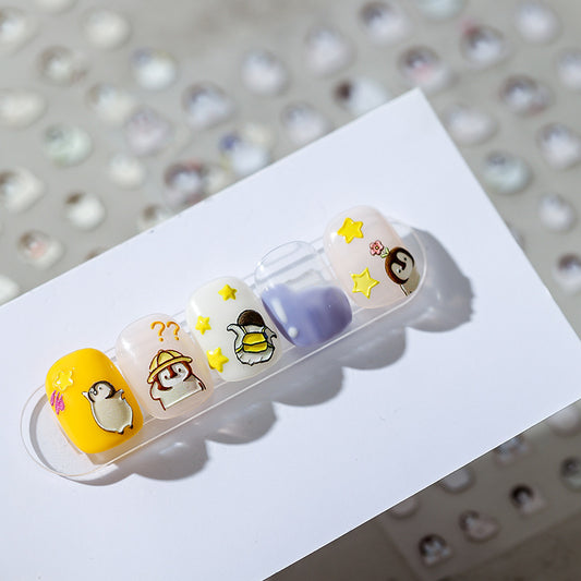 5D Penguin Nail Art Decal