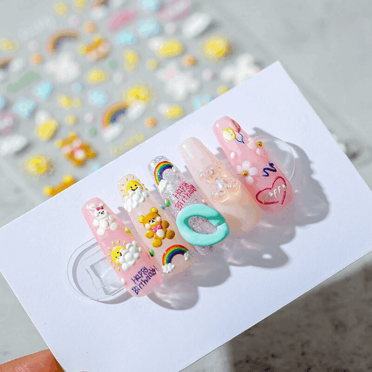 5D Bunny Nail Stickers