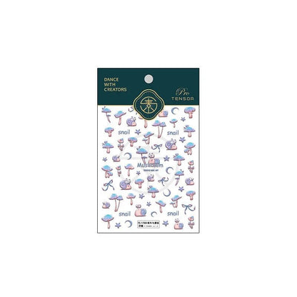 5D Snail & Mushroom Nail Art Stickers (227） - TensorNailArt