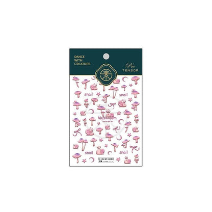 5D Snail & Mushroom Nail Art Stickers (227） - TensorNailArt