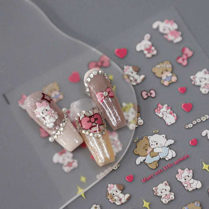 Bear & Bunny Nail Decals